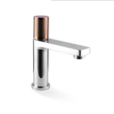 Linkware Gabe Basin Mixer - Chrome W/ Rose Gold Handle